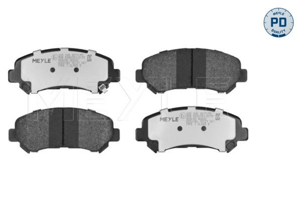 025 246 3217/PD MEYLE Brake pad set SUZUKI MEYLE-PD Quality, Front Axle, with acoustic wear warning, with anti-squeak plate