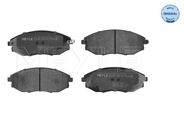 025 248 6417/W MEYLE Brake pad set CHEVROLET ORIGINAL Quality, Front Axle, with acoustic wear warning, with anti-squeak plate