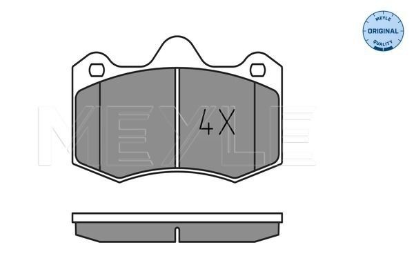 MEYLE 025 249 7417 Brake pad set ORIGINAL Quality, Front Axle, not prepared for wear indicator, with anti-squeak plate