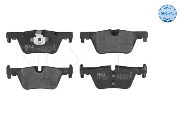 25308 MEYLE ORIGINAL Quality, Rear Axle, prepared for wear indicator, with anti-squeak plate Height 1: 46,7mm, Height 2: 45,3mm, Width: 123,1mm, Thickness: 17,2mm Brake pads 025 253 0717 buy