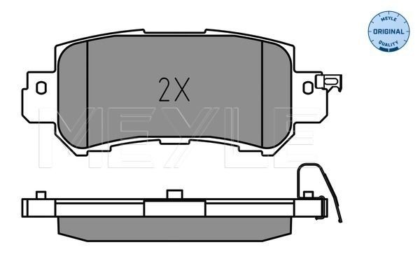 Mazda 2 Set of brake pads 8583421 MEYLE 025 255 4014 online buy