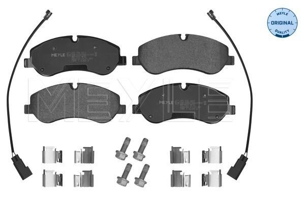 25602 MEYLE ORIGINAL Quality, Front Axle, incl. wear warning contact, with anti-squeak plate Height: 68,7mm, Width: 171,7mm, Thickness: 17mm Brake pads 025 256 0217 buy