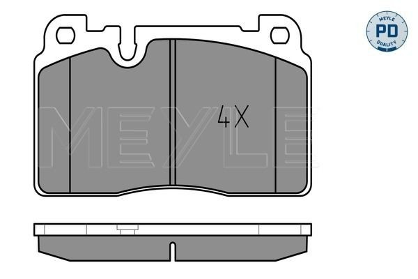 25643 MEYLE MEYLE-PD Quality, Front Axle, prepared for wear indicator Height: 77,5mm, Width: 131,8mm, Thickness: 16,5mm Brake pads 025 256 4316/PD buy