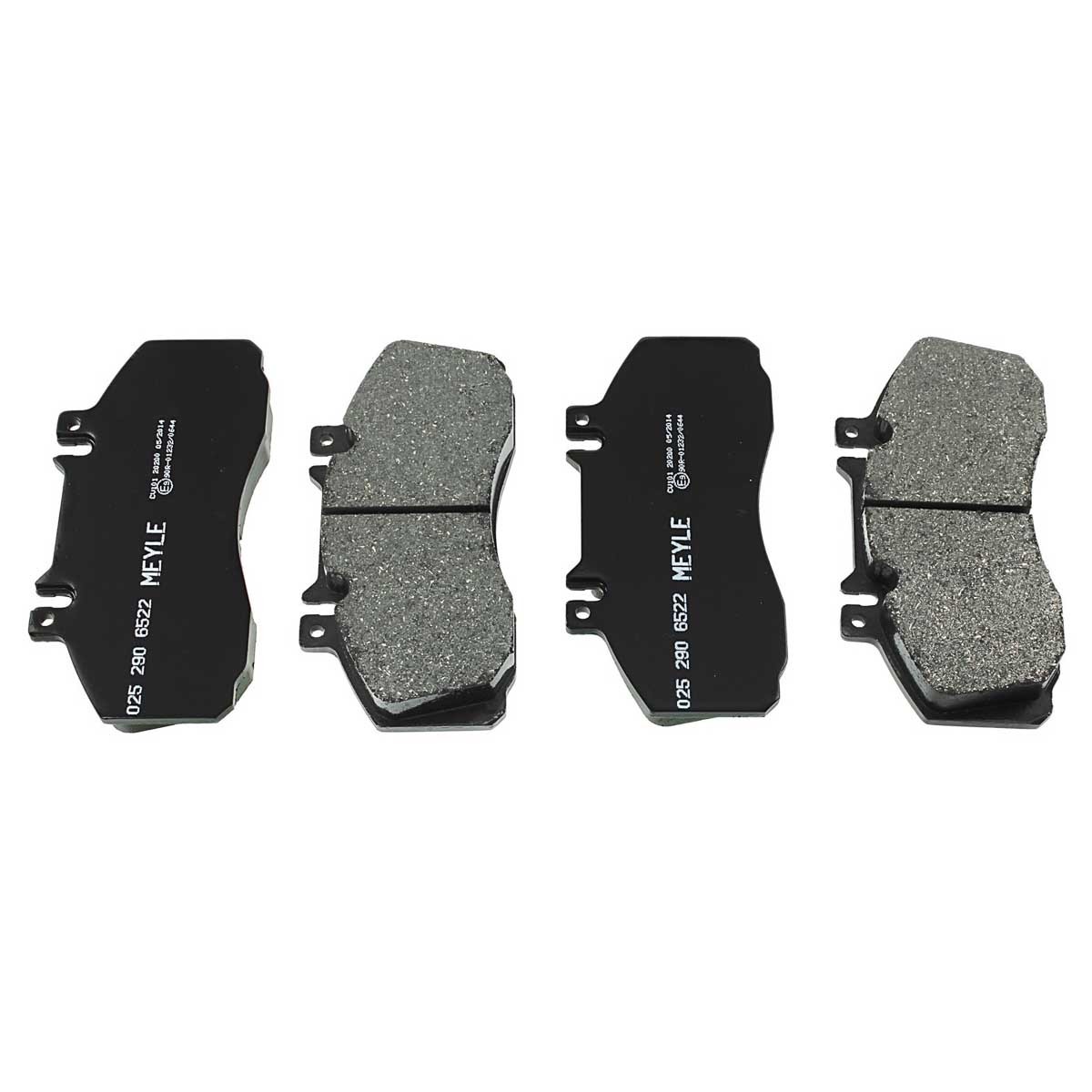 MEYLE 025 290 6522 Brake pad set ORIGINAL Quality, Front Axle, excl. wear warning contact, prepared for wear indicator, without attachment material