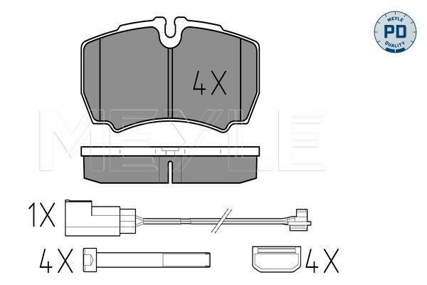 MEYLE Brake pad kit 025 291 2320-1/PD for FORD TRANSIT