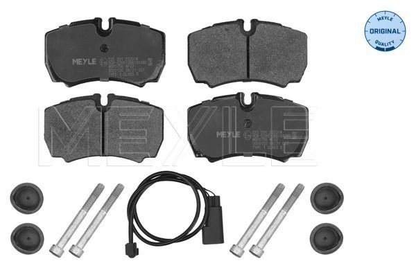 MEYLE 025 291 2320/W Brake pad set ORIGINAL Quality, Rear Axle, incl. wear warning contact, with anti-squeak plate, with bolts/screws, with accessories