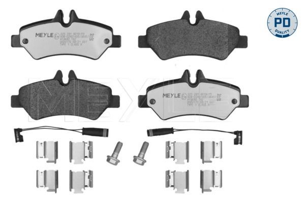 MEYLE 025 291 9019/PD Brake pad set MEYLE-PD Quality, Rear Axle, incl. wear warning contact, with anti-squeak plate