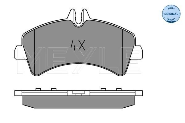 MEYLE 025 292 1720 Brake pad set ORIGINAL Quality, Rear Axle, prepared for wear indicator, with anti-squeak plate
