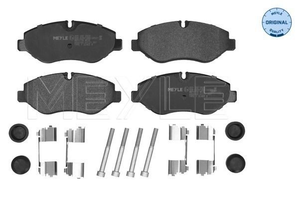 MEYLE 025 292 2920 Brake pad set ORIGINAL Quality, Front Axle, prepared for wear indicator, with anti-squeak plate