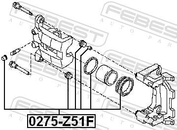 0275Z51F Brake caliper service kit FEBEST 0275-Z51F review and test