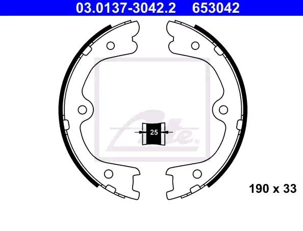 Great value for money - ATE Handbrake shoes 03.0137-3042.2