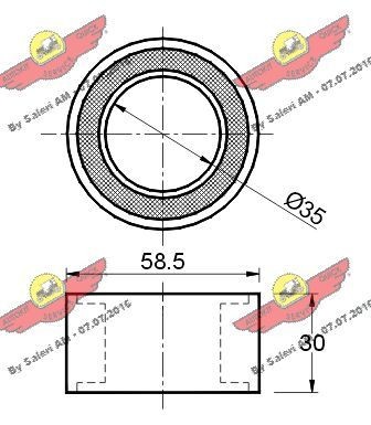 AUTOKIT Timing belt deflection pulley 03.054