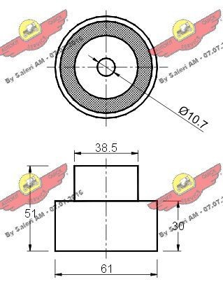AUTOKIT Timing belt deflection pulley 03.058