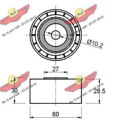 AUTOKIT Timing belt deflection pulley 03.182