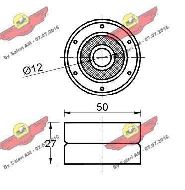 AUTOKIT Timing belt deflection pulley 03.433 for TOYOTA COROLLA, STARLET
