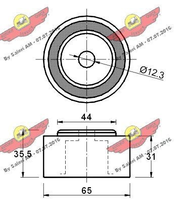 AUTOKIT Timing belt deflection pulley 03.438