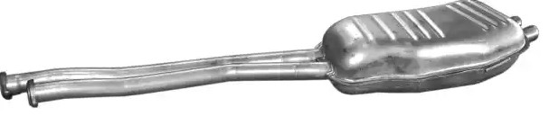 POLMO 03.46 Rear silencer Rear, for vehicles with catalytic converter
