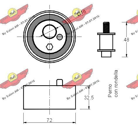 AUTOKIT Timing belt tensioner pulley 03.468