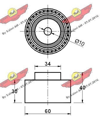 AUTOKIT Timing belt deflection pulley 03.469