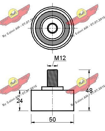 AUTOKIT Timing belt deflection pulley 03.488 for Daihatsu Charade 3