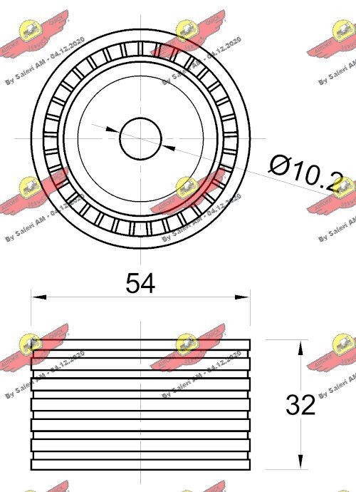 AUTOKIT Timing belt deflection pulley 03.589