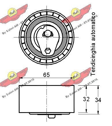 AUTOKIT Timing belt tensioner pulley 03.80393
