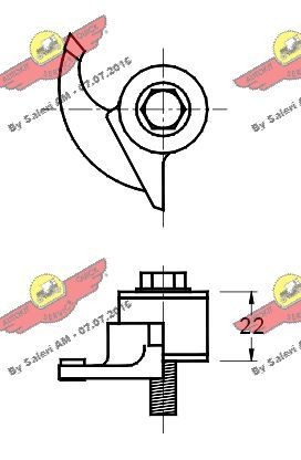 AUTOKIT Timing belt tensioner pulley 03.80412