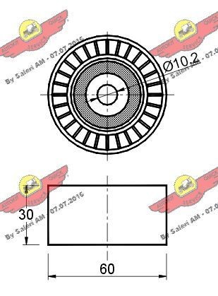 AUTOKIT Timing belt deflection pulley 03.80465