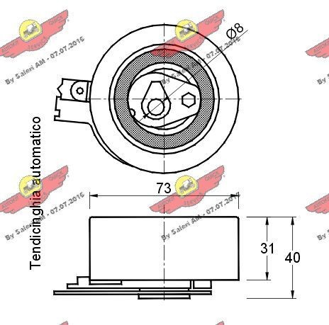 AUTOKIT Timing belt tensioner pulley 03.80499