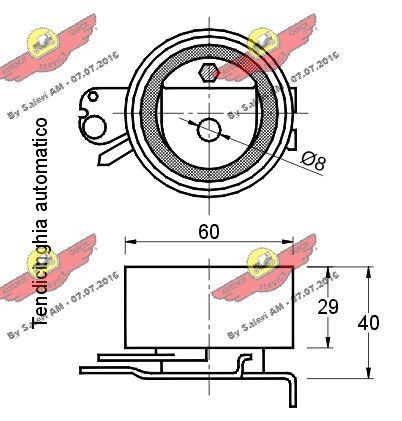 AUTOKIT Timing belt tensioner pulley 03.80515