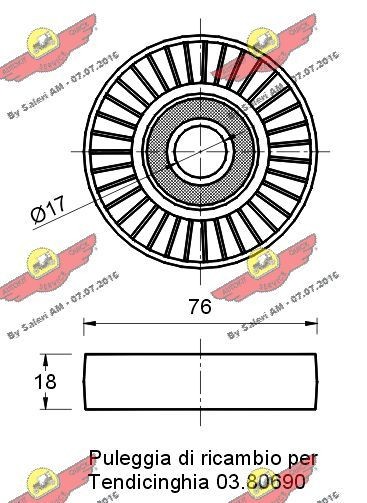 AUTOKIT Deflection / Guide Pulley, v-ribbed belt 03.80691 for RENAULT KANGOO, CLIO