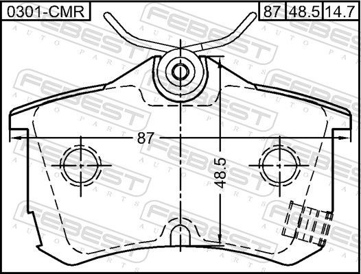 FEBEST Brake pad kit 0301-CMR