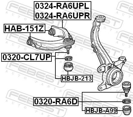 0320RA6D Ball joint suspension arm FEBEST 0320-RA6D review and test