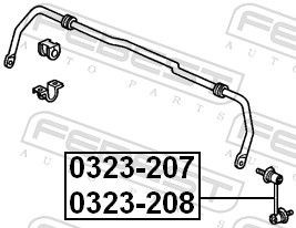 0323207 Anti-roll bar links FEBEST 0323-207 review and test