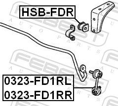 0323FD1RR Anti-roll bar links FEBEST 0323-FD1RR review and test