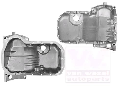 VAN WEZEL 0324072 Oil sump without gasket/seal, with bore for oil-level sensor