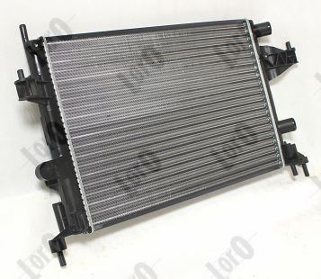 ABAKUS 037-017-0023 Engine radiator Aluminium, for vehicles without air conditioning, 540 x 378 x 23 mm, Manual Transmission