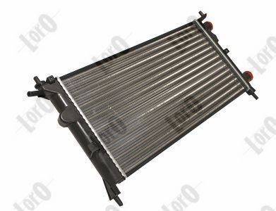 037-017-0036 ABAKUS Radiators CHEVROLET Aluminium, for vehicles without air conditioning, 530 x 285 x 23 mm, Manual Transmission