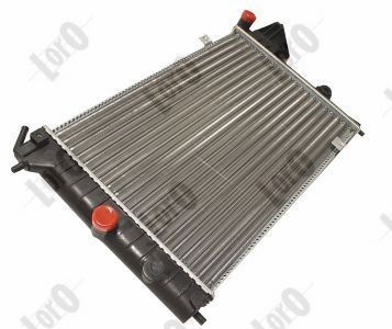 ABAKUS 037-017-0038 Engine radiator Aluminium, for vehicles without air conditioning, 540 x 378 x 23 mm, Manual Transmission