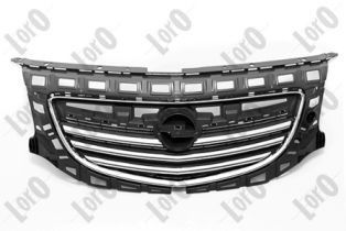 037-46-400 ABAKUS Front grille OPEL Centre, chrome, dark grey