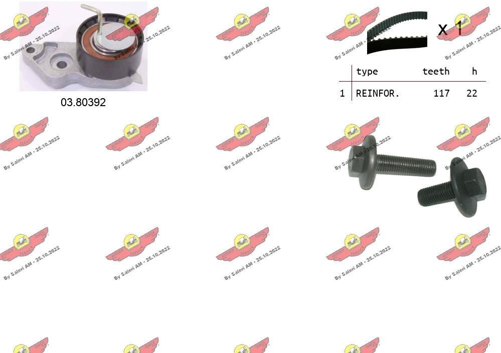 ASTK0869 AUTOKIT Number of Teeth: 117, with belt Width: 22mm Timing belt set 04.5058 buy