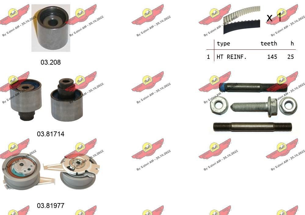 ASTK1166 AUTOKIT 04.5355 Water pump and timing belt kit N 107 625 01
