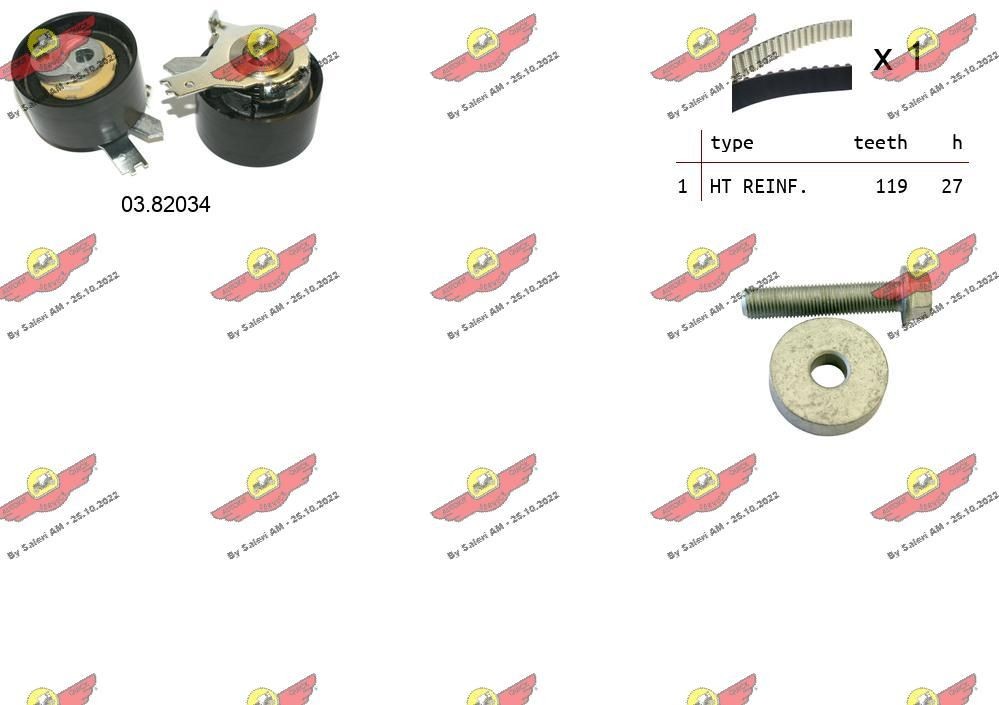 ASTK1168 AUTOKIT Number of Teeth: 119, with belt Width: 27mm Timing belt set 04.5357 buy