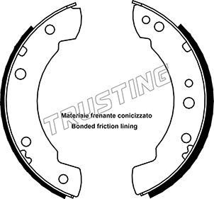 TRUSTING Drum brake kit FORD TRANSIT Box (81E) new 040.093