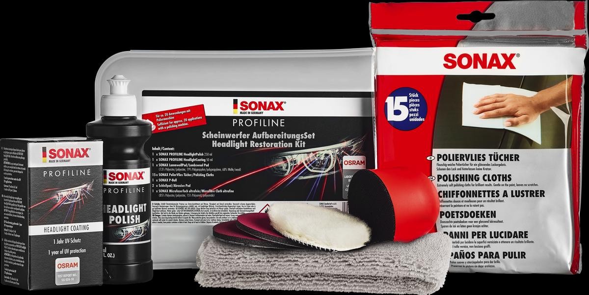 04057410 SONAX PROFILINE Aufbereitungs-Set, Scheinwerfer Box ▷ AUTODOC  Preis und Erfahrung