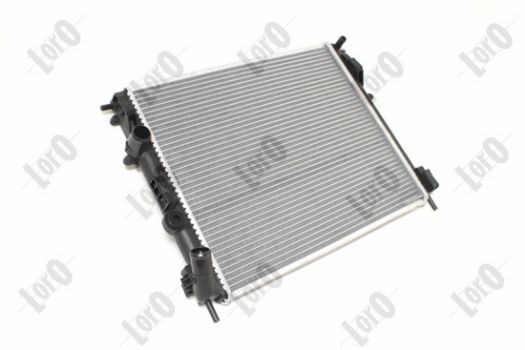 042-017-0006-B ABAKUS Radiators DACIA Aluminium, for vehicles without air conditioning, 480 x 415 x 23 mm, Manual Transmission, Brazed cooling fins