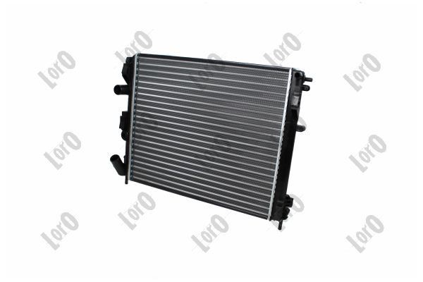 042-017-0010 ABAKUS Radiators RENAULT Aluminium, for vehicles with air conditioning, 480 x 415 x 23 mm, Manual Transmission
