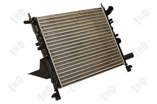 ABAKUS 042-017-0023 Engine radiator Aluminium, for vehicles without air conditioning, 430 x 378 x 23 mm
