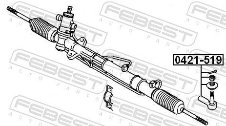 0421519 Outer tie rod end FEBEST 0421-519 review and test