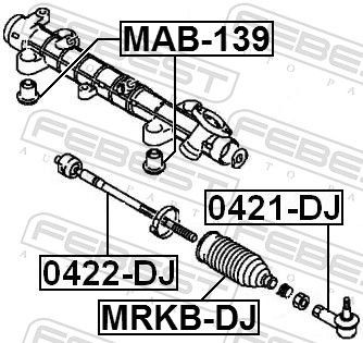 FEBEST Outer tie rod 0421-DJ for MITSUBISHI Galant Saloon